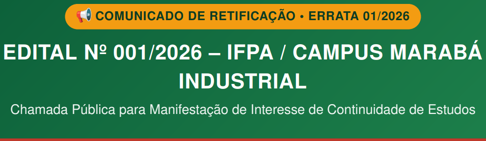 Edital de continuidade dos estudos 2026